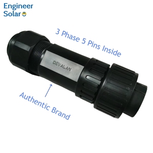 Growatt goodwe Solis ginlong EG4 <span class=keywords><strong>sungrow</strong></span> SJ devalan เก็บพลังงานไฮบริดอินเวอร์เตอร์3เฟส5ขาแกนทองแดงสีดำ IP65 ABS - Product Image 3