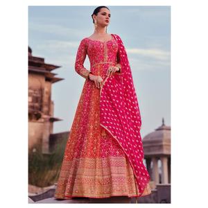 ชุดราตรี anarkali ดีไซเนอร์ซายูริเย็บเต็มตัวสำหรับงานแต่งงานและงานปาร์ตี้จากอินเดีย - Product Image 1