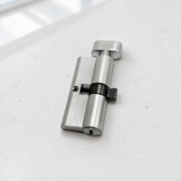 Cylindre de serrure de porte cylindrique en laiton à découpe centrale de 45 mm avec bouton rotatif pour la maison, le bureau et l'hôtellerie