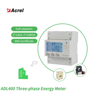 Medidor de Energía Trifásico Acrel ADL400-C, Protocolo RS485 MODBUS-RTU, Certificado CE, Clase de Precisión 0.5, Instalación en Riel DIN de 35 mm