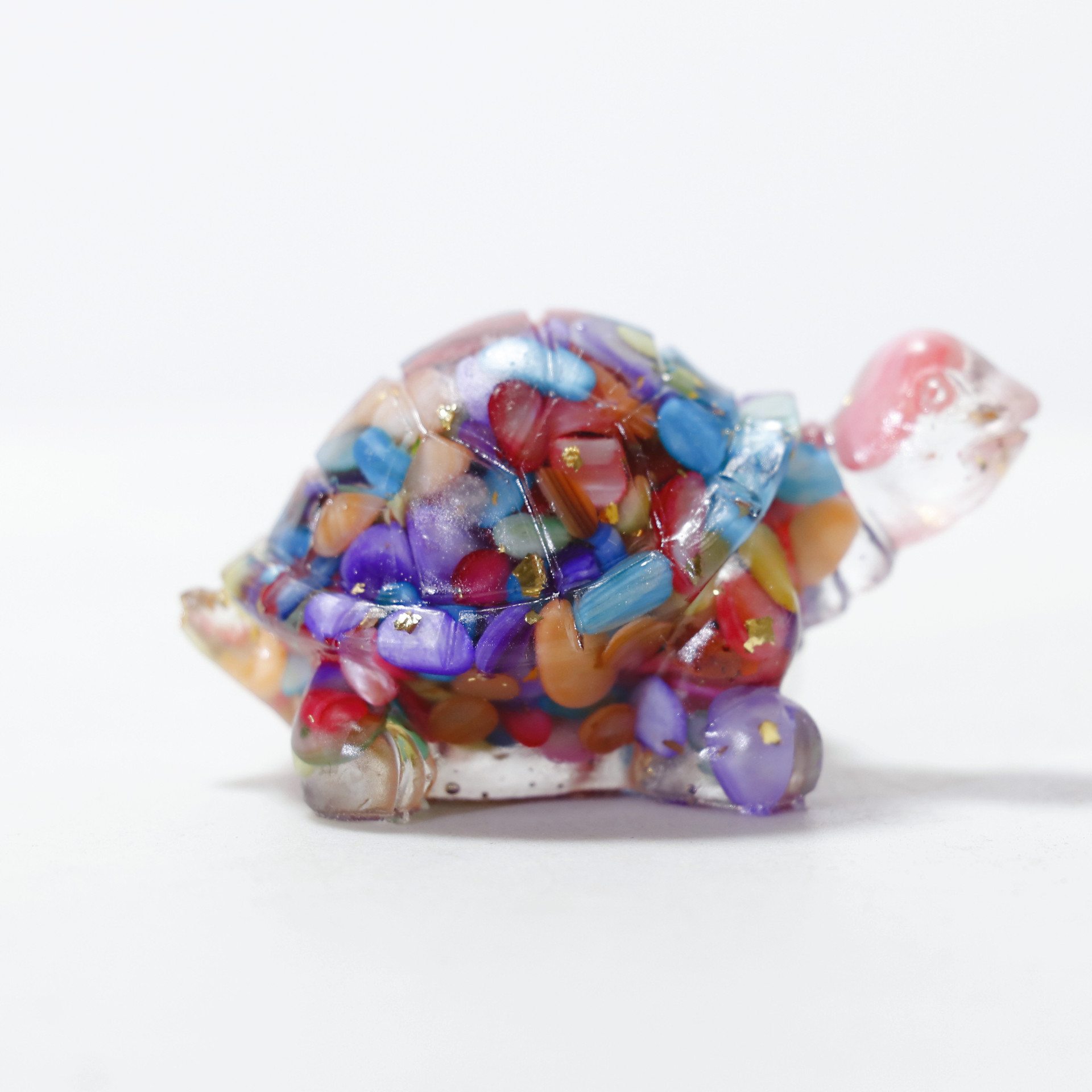 painted shell +gold foil