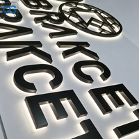 Letrero Publicitario Retroiluminado de Acero Inoxidable con Letras de Canal LED 3D Personalizadas, Letrero LED para Exteriores con Nombre de Supermercado o Negocio