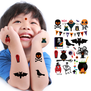 Halloween Temporary <b>Tattoo</b> Sticker Circus Design Waterproof <b>Paper</b> Decal for Boys Girls Arm Body Art Party Festival Use - Product Image 4