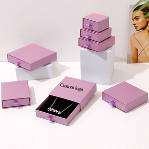 Customized logo White Hot Selling Bracelet <b>Sliding</b> Drawer Jewelry Box <b>pink</b> Custom Size Ring Storage Packaging Jewelry Box - Product Image 6