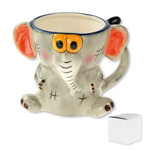 Mug en céramique en forme d'éléphant, merchandising personnalisé - Product Image 1