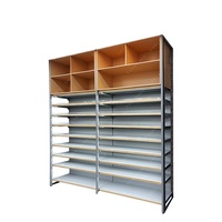Étagère de présentation métallique/bois simple ou double face FSD pour les rayonnages des magasins de proximité, 10 bouteilles par niveau
