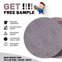 Papier abrasif auto-adhésif PSA rouge de 5 pouces (125 mm) et 3,0 mm d'épaisseur, oxyde d'aluminium, abrasif pour le polissage des métaux, support OEM personnalisé