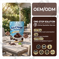 Poudre de crème glacée saveur chocolat, mélange instantané, texture onctueuse et crémeuse, poudre pour dessert glacé, crème glacée molle, OEM ODM