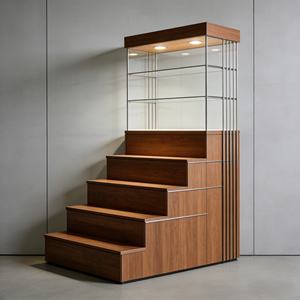 حامل عرض شجرة القطط مخصص مع خزانة عرض زجاجية بتصميم معياري وشعار العلامة التجارية لمتاجر الحيوانات الأليفة - Product Image 3