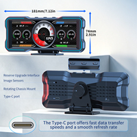 HUD Inteligente OBD2+GPS para Autos, Velocímetro Digital con Turbo Boost, Alarma de Voltaje, Medidor OBDII Universal P7