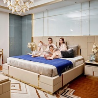 (CZ-BD27) Lit moderne super king size, dernier ensemble de meubles de taille double, lit de luxe