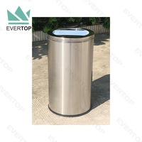 DB-35S moderne industriel 100 litres/27 gallons grande poubelle à déchets entrée supérieure en acier inoxydable poubelle debout style contemporain