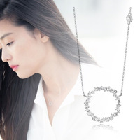 REETI Nuevas Llegadas, Collares Redondos de Plata de Ley 925 con Cristales, Joyería de Plata en Oferta para Mujer