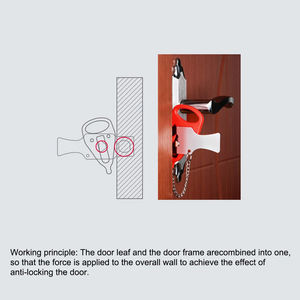 Cerradura de Puerta Portátil de Acero Inoxidable para Hotel, Bloqueador de Puerta de Autodefensa, Tope de Puerta para Viajes y Alojamiento - Product Image 6