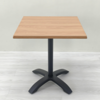 Table à manger compacte en bois moderne pour restaurant en plein air, imperméable, pour cour, table à café carrée