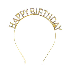 Diadema de cumpleaños con diamantes para mujer, accesorio de fiesta, diseño de letras brillantes, tocado para ocasiones de cumpleaños - Product Image 5