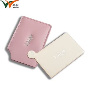 Miroir de poche en acier inoxydable et cuir, mini, pour maquillage, vente en gros, pas cher - Product Image 2