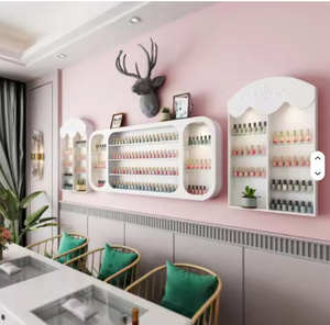 Support d'affichage pour salon de manucure, étagère murale pour vernis à ongles avec éclairage - Product Image 3
