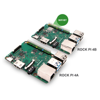 Carte de développement Rock Pi 4B Rockchip RK3399 six cœurs WIFI BT 5.0, mini carte mère, ordinateur monocarte, remplacement du Raspberry Pi