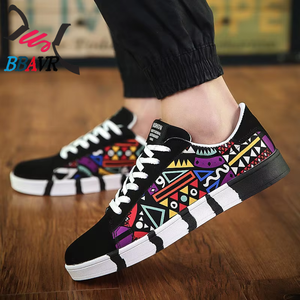 Nueva Llegada, Zapatos Deportivos Casuales de Lona Transpirables con Estampado de Moda y Personalidad - Product Image 5