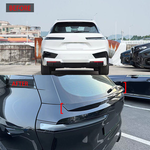 Bmw Ix Rear Bumper Lip Spoiler <b>Wing</b> Shaped <b>Black</b> Abs Material With 3m Tape Installation For 2021 2025 Models - Product Image 2