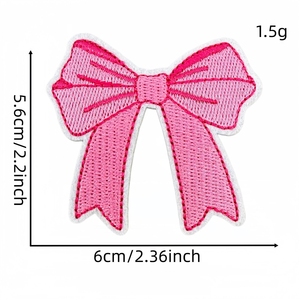 Patch brodé à pois avec nœud pour <span class=keywords><strong>réparation</strong></span> de trous dans les vêtements, décoratif - Product Image 4