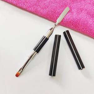 Doppelseitige Nagel Gel Pinsel und Farbe Französisch Pinsel Custom ized Logo Metall Stift Zeichnung Nägel 2 Köpfe Nail Art Französisch Pinsel - Product Image 3