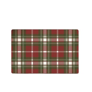 Tapis de bain rectangulaire à carreaux de Noël 40x60cm 50x80cm 60x90cm, tapis de porte en tissu absorbant et antidérapant pour salle de bain - Product Image 2