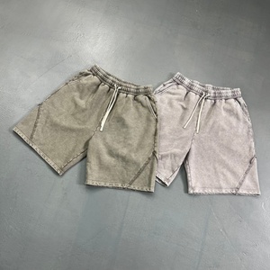 Shorts de Algodón Grueso Lavado Estilo Vintage, Unisex, Corte Holgado, Ropa Urbana, Uso Diario, Shorts para Skateboard, Directo de Fábrica, Personalizables - Product Image 3