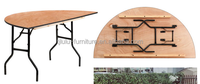Tables de salle à manger en bois et fer de style industriel pour restaurant, table pliante en bois
