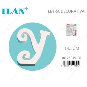 อิลัน ตัวอักษรตกแต่งรูปตัว Y ขนาด 14.5 ซม. สีขาว ของตกแต่งผนังบ้าน - Product Image 1