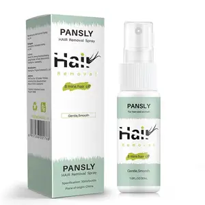 Pansly spray de remoção de pelos faciais, spray depilatório para remoção de pelos do corpo, barba, biquíni, axila, 30ml, removedor de pelos indolor