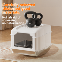 Litière pour chat ovale automatique autonettoyante écologique 65L en acier inoxydable grande capacité anti-odeur pour chats