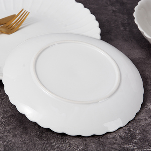 Thân Thiện Với Môi Đơn Giản Màu Trắng Sứ Đồ Ăn Đặt Bền Máy Rửa Chén An Toàn Tấm Bát Cho Các Bên Nhà-Dịch Vụ Bộ Đồ Ăn Bộ - Product Image 6