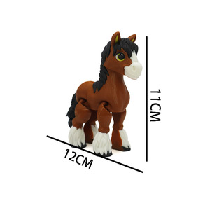 Figurine de cheval articulée imprimée en 3D avec des éléments mobiles, design Art Déco, artisanat en résine - Décoration d'intérieur pour anniversaire et événementiel - Product Image 4