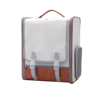 Sac de transport pour animaux de compagnie, portable, extensible, en tissu Oxford souple, écologique, classique, élégant, avec fermeture éclair et quatre fenêtres en maille, idéal pour le vélo