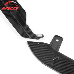 Lèvre de pare-chocs avant compatible avec Honda Civic 2022-2024 11e génération IKON 3 pièces PP imitation fibre de carbone, pièces auto de haute qualité, kit carrosserie - Product Image 5