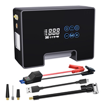 Démarreur de voiture portable 6 en 1 avec pompe à air, lumière LED, courant de pointe de 2000A, booster pour camion, pour gonflage des pneus de voiture
