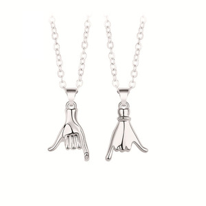 2pcs/set Pull Hook Hands Couple Necklace Pinky Swear Promise Love Hug Chain Necklace <strong>for</strong> <strong>Best</strong> <strong>Friend</strong> Couples <strong>Birthday</strong> <strong>Gifts</strong> - Product Image 6