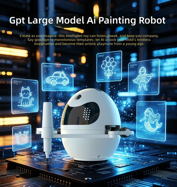 Smart GPT AI Painting Robot Voice Control Auto Draw Educational Robot Kids Art Learning STEM Toy