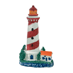 Ornement phare en résine, 2 pièces, style méditerranéen, décoration de bureau, décoration artisanale pour chambre à coucher - Product Image 2