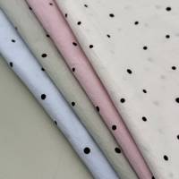Tissu en coton et lin à pois de haute qualité, mélange de coton, de nylon et de lin, adapté aux vêtements et aux robes, léger