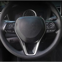 Grosir dekorasi roda kemudi mewah awet ABS serat karbon untuk Toyota RAV4 XA50 dan Corolla E210 Hybrid