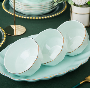 Hot Sale Wholesale Modern Design <b>Black</b> Ceramic Stoneware Dinnerware <b>Sets</b> Handmade for China Christmas <b>Dinner</b> Plate <b>Set</b> - Product Image 4