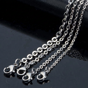 Chaîne fine à maillons en O en acier inoxydable plaqué or PVD, brillante, de haute qualité, style géométrique classique, pour fêtes, vente en gros - Product Image 1