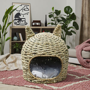 Beliebtes, individuell anpassbares, langlebiges Katzenbett aus geflochtenem Weidenrattan - Product Image 4