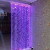 Éclairage décoratif de bureau, panneau mural à bulles d'eau en acrylique avec contrôle LED RGB, cloisons de pièce