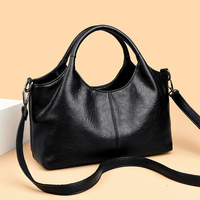 Sac fourre-tout grande capacité en cuir PU souple imperméable pour femme, sac à bandoulière décontracté vintage, sac hobo minimaliste avec fermeture éclair pour la plage