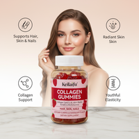 Gummies de collagène en marque blanche en gros, multi-collagène avec biotine et acide hyaluronique, supplément végétalien pour cheveux, peau et ongles