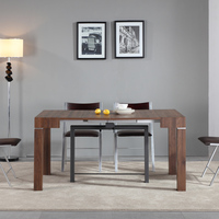 Table console moderne B2241-8S extensible en bois pour salle à manger, bureau ou chambre à coucher Mobilier de salle à manger polyvalent